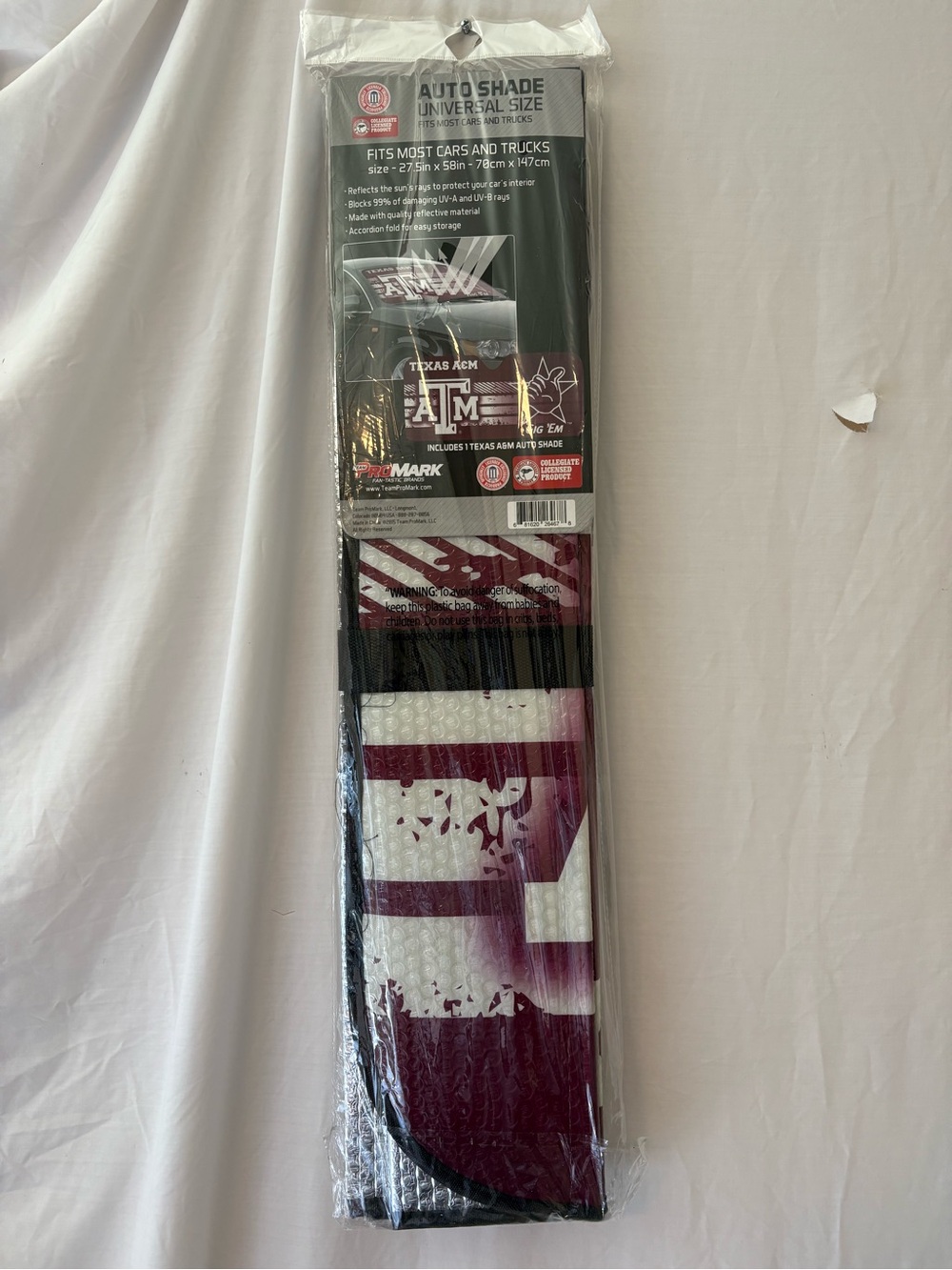 Texas A&M Auto Shade Sun Visor - Maroon and White